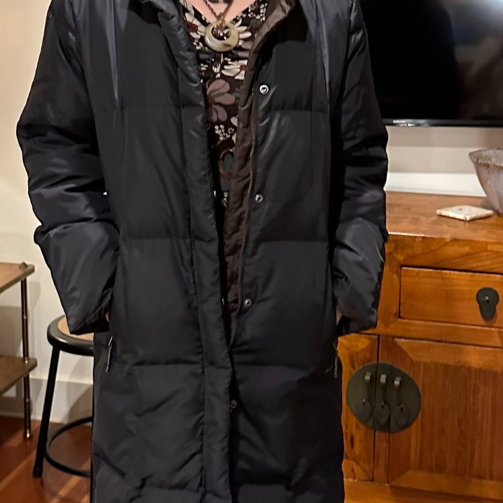 'weekend' warm, long fashionable parka
